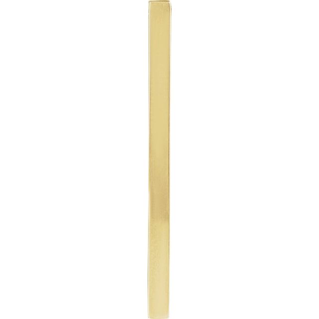 14K Rose Engravable Four-Sided Bar Pendant