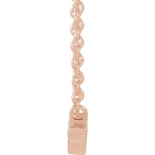 14K Rose Script &quot;XO&quot; 16&quot; Necklace
