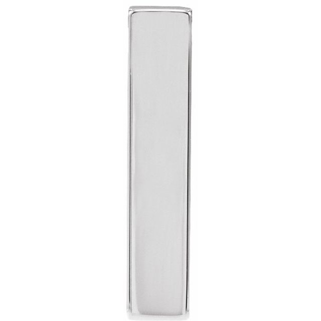 14K Rose Engravable Four-Sided Bar Pendant