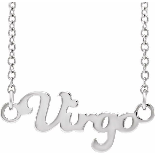 14K Rose Gemini Zodiac 18&quot; Necklace