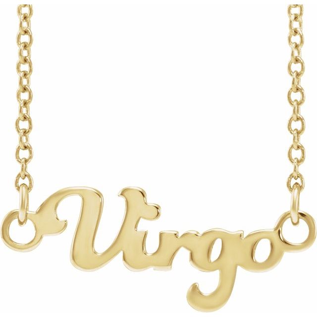 14K Rose Gemini Zodiac 18&quot; Necklace