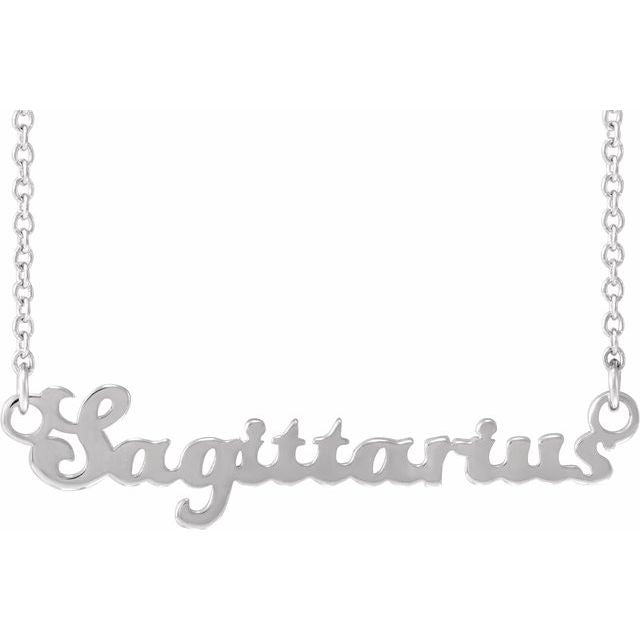 14K Rose Pisces Zodiac 18&quot; Necklace