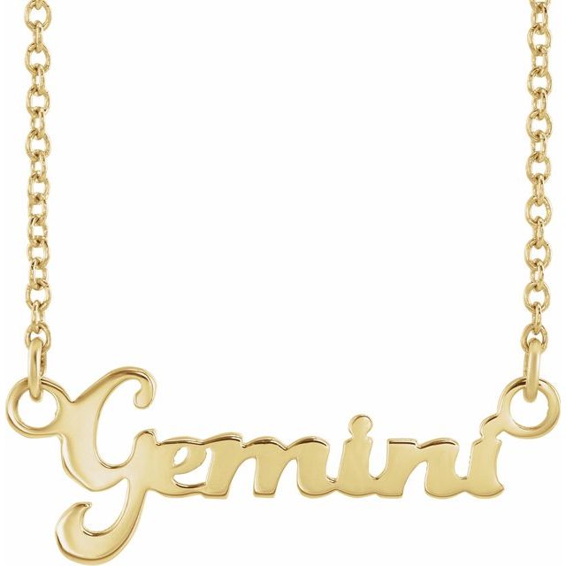 14K Rose Virgo Zodiac 18&quot; Necklace