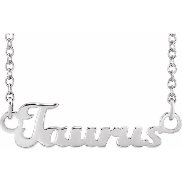 14K Rose Taurus Zodiac 18&quot; Necklace