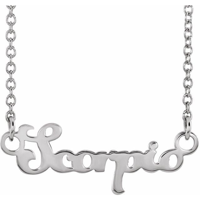 14K Rose Scorpio Zodiac 18&quot; Necklace