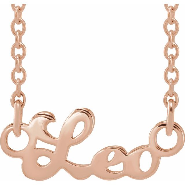 14K Rose Leo Zodiac 18&quot; Necklace