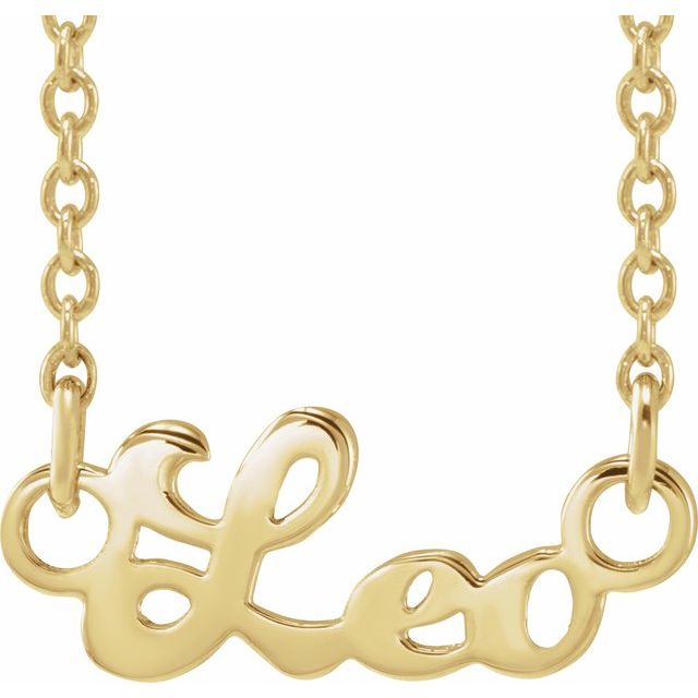14K Rose Leo Zodiac 18&quot; Necklace