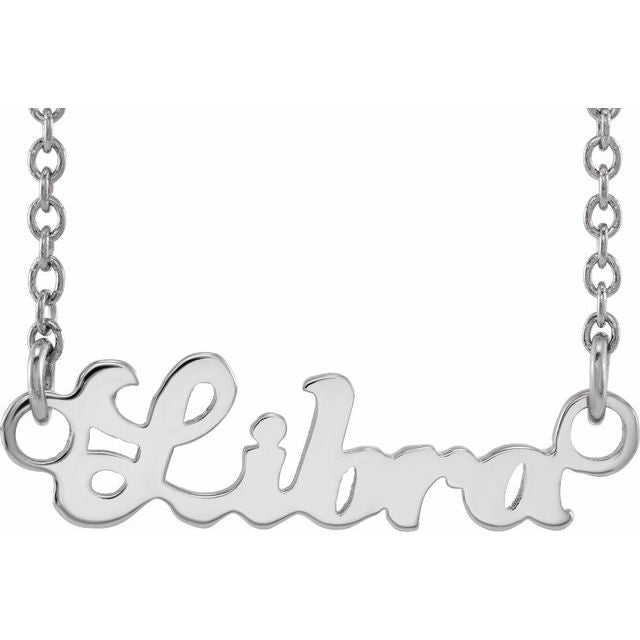 14K Rose Libra Zodiac 18&quot; Necklace