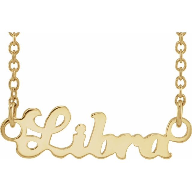 14K Rose Libra Zodiac 18&quot; Necklace