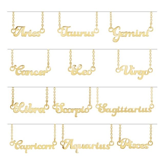 14K Rose Gemini Zodiac 18&quot; Necklace