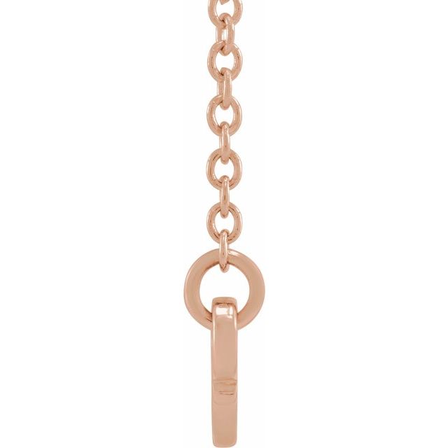 14K Rose Cancer Zodiac 18&quot; Necklace
