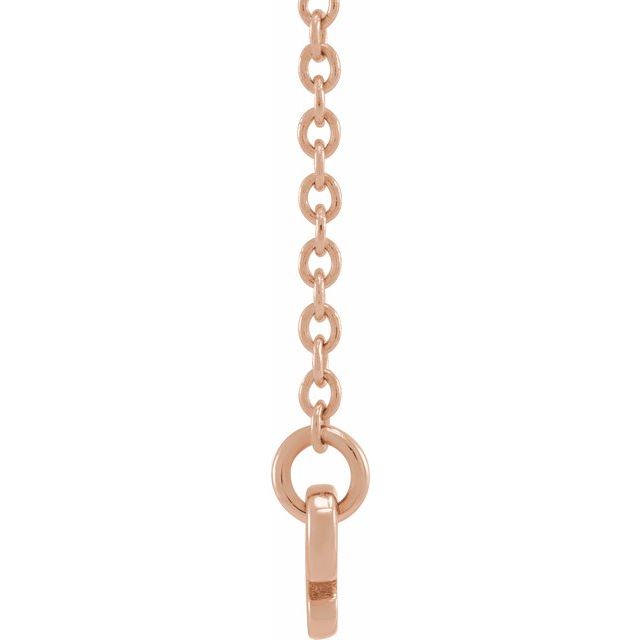 14K Rose Pisces Zodiac 18&quot; Necklace