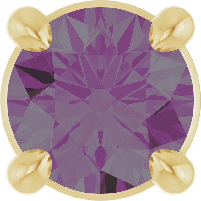 14K Rose  Lab-Grown Alexandrite Pendant