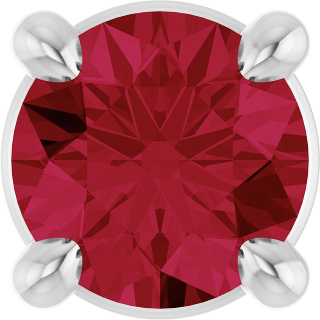14K Rose  Lab-Grown Ruby Pendant