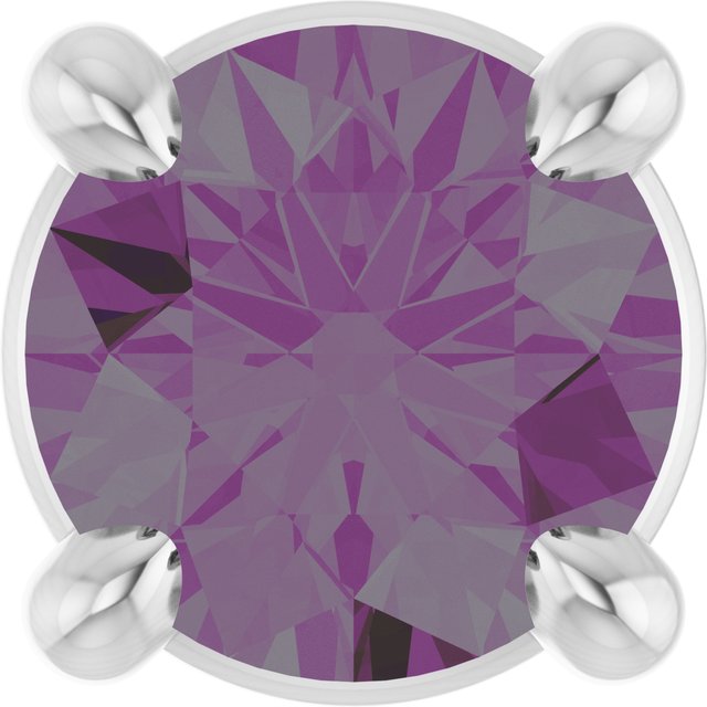 14K Rose  Lab-Grown Alexandrite Pendant