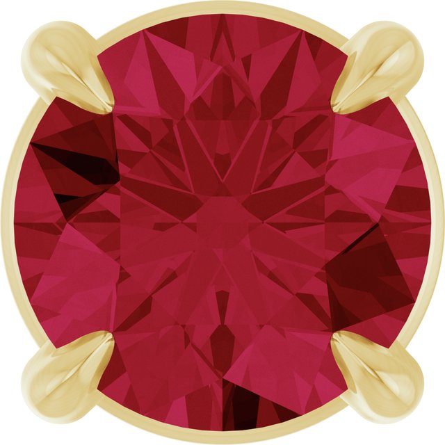 14K Rose  Lab-Grown Ruby Pendant