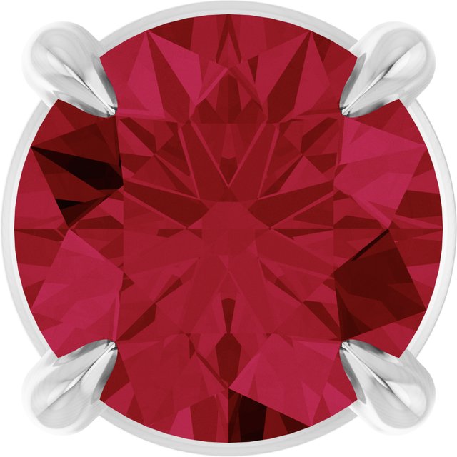 14K Rose  Lab-Grown Ruby Pendant
