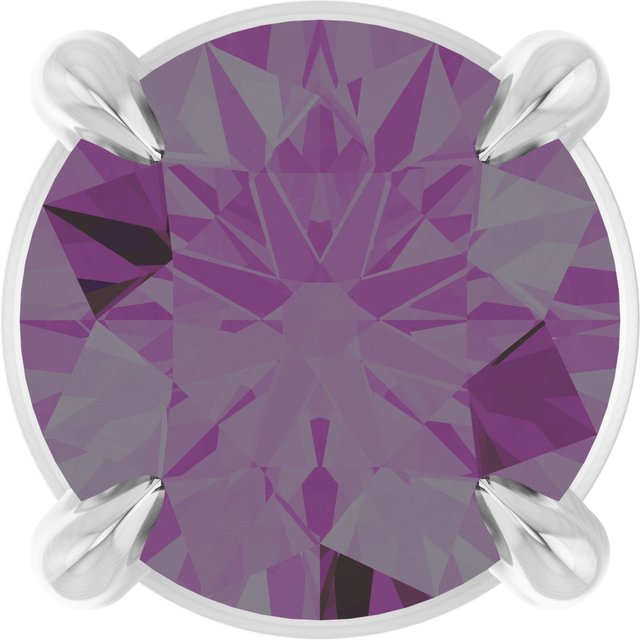 14K Rose  Lab-Grown Alexandrite Pendant