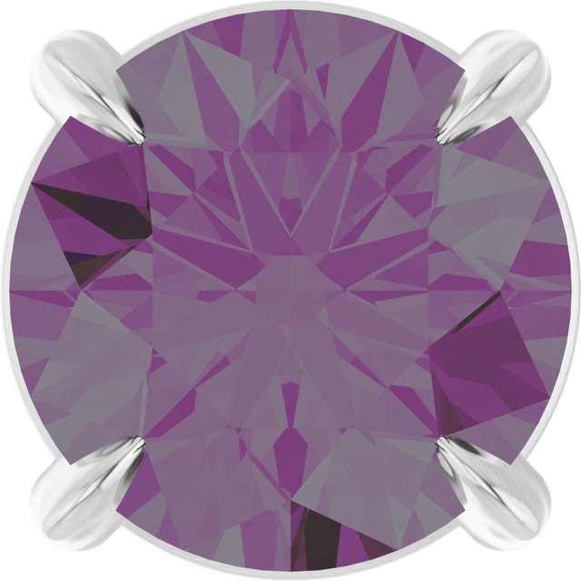 14K Rose  Lab-Grown Alexandrite Pendant