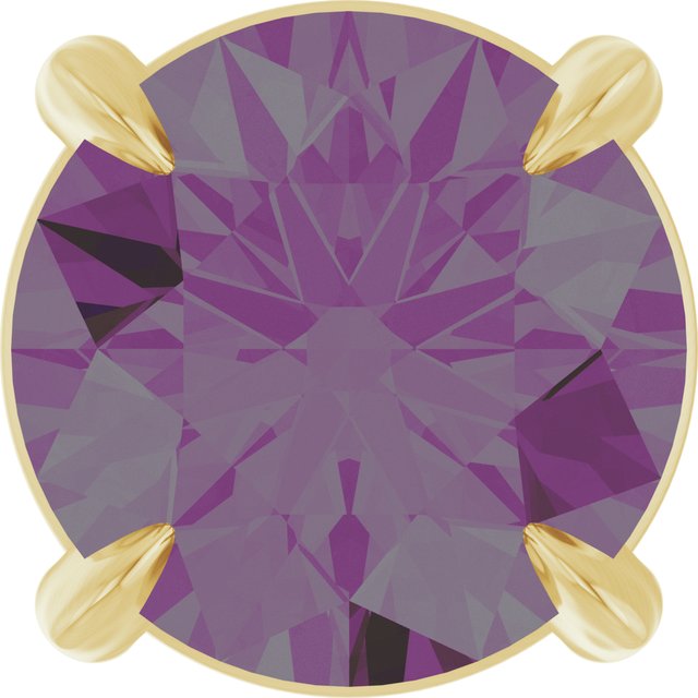 14K Rose  Lab-Grown Alexandrite Pendant