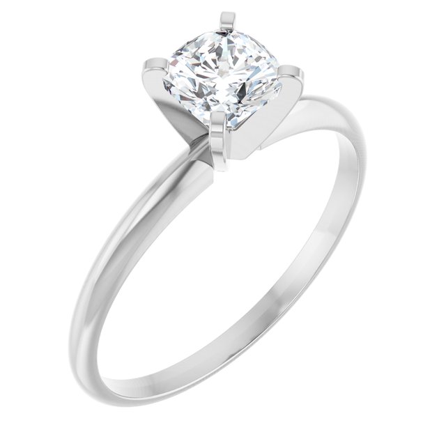 Cushion Ultra-Lightweight Solitaire Engagement Ring Mounting