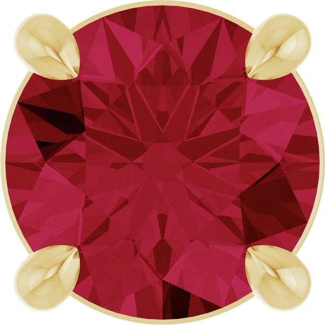14K Rose  Lab-Grown Ruby Pendant