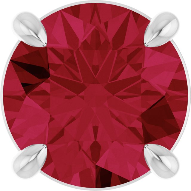 14K Rose  Lab-Grown Ruby Pendant