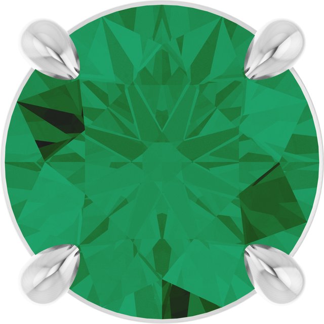 14K Rose  Lab-Grown Emerald Pendant