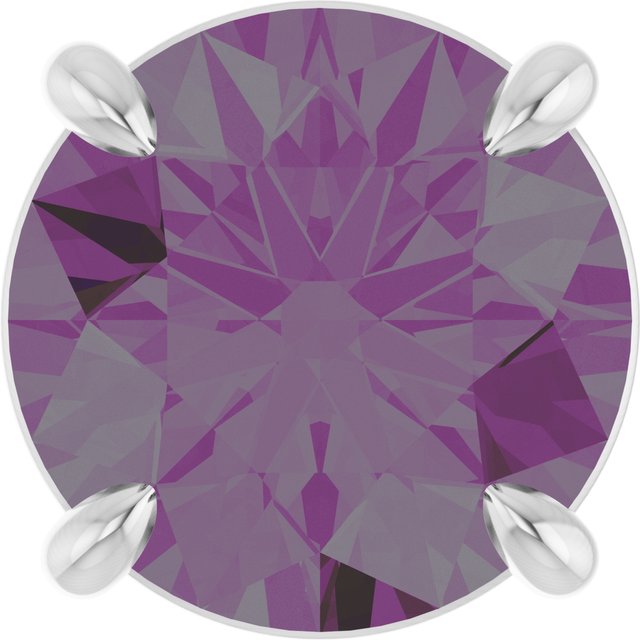 14K Rose  Lab-Grown Alexandrite Pendant
