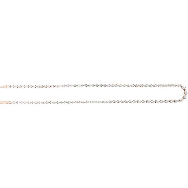 14K Rose 10 CTW Lab-Grown Diamond Line 16&quot; Necklace