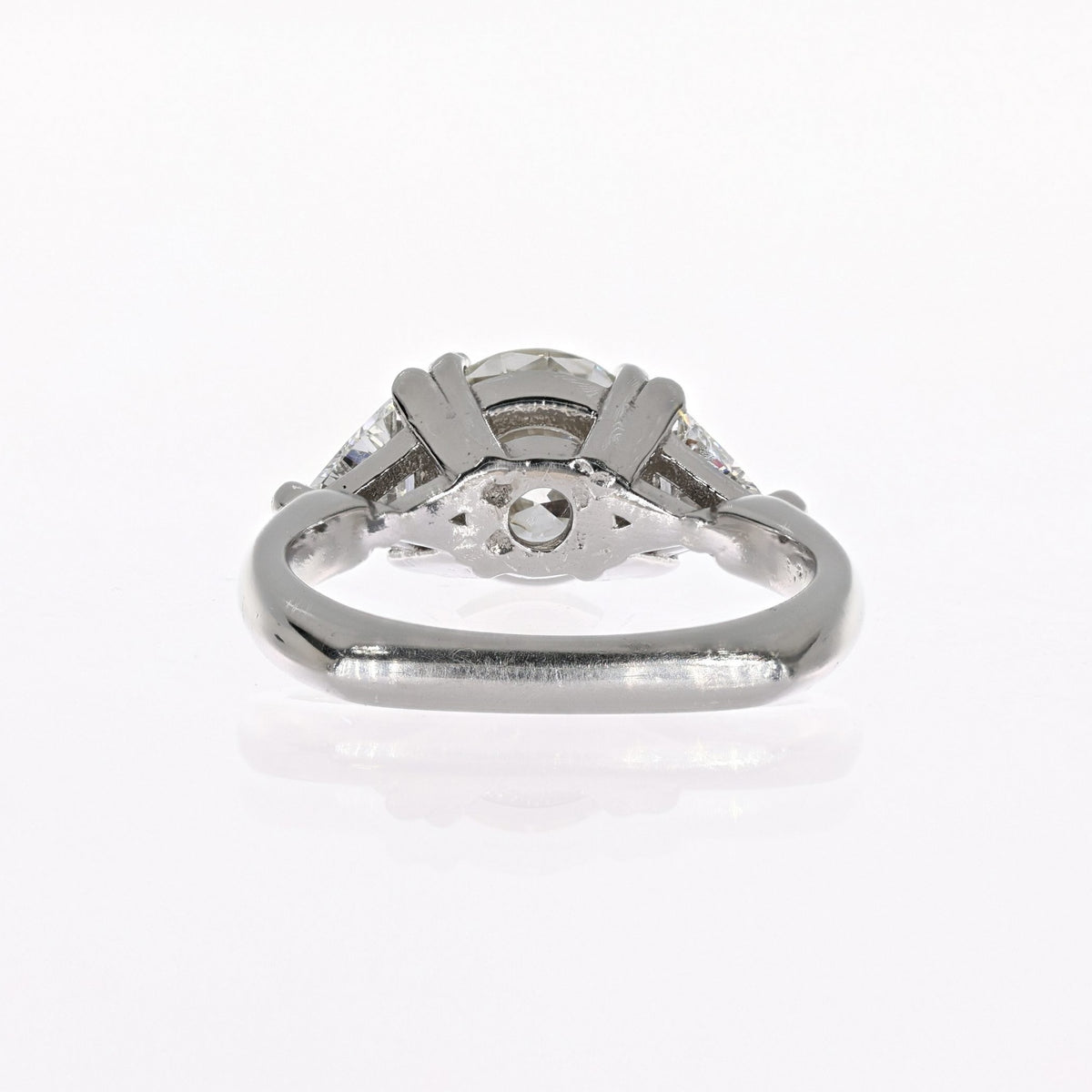 Palladium Round Lab-Created Diamond Ring 2.13ct J,VVS2