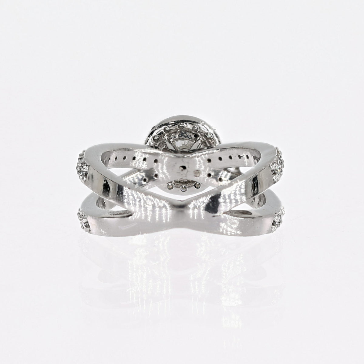 Palladium Round Natural Diamond Ring 0.806ct J,VS2