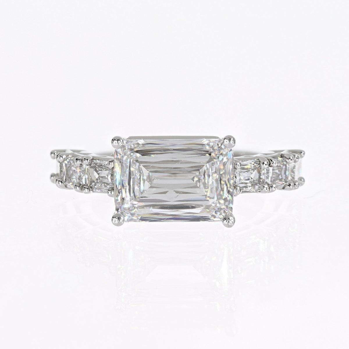 Platinum  Lab-Created Diamond Ring 4.81ct E,VS1 clarity