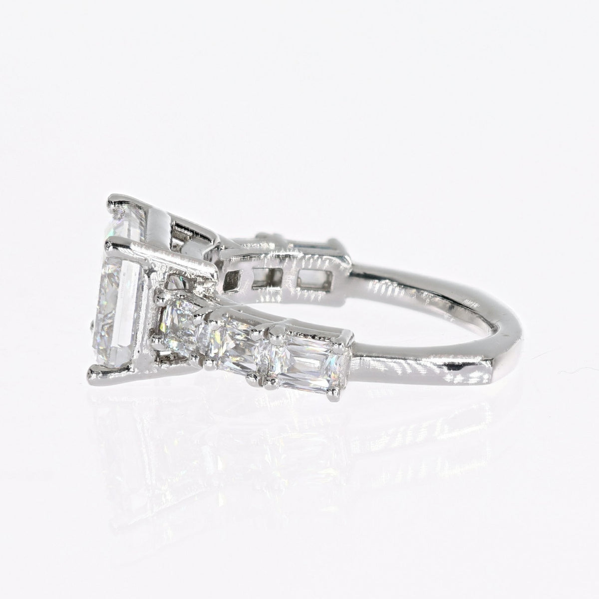 Platinum  Lab-Created Diamond Ring 4.81ct E,VS1 clarity