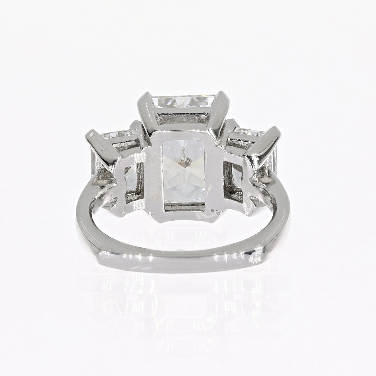 Platinum Radiant Lab-Created Diamond Ring (5.03ct F-G E,VS1)