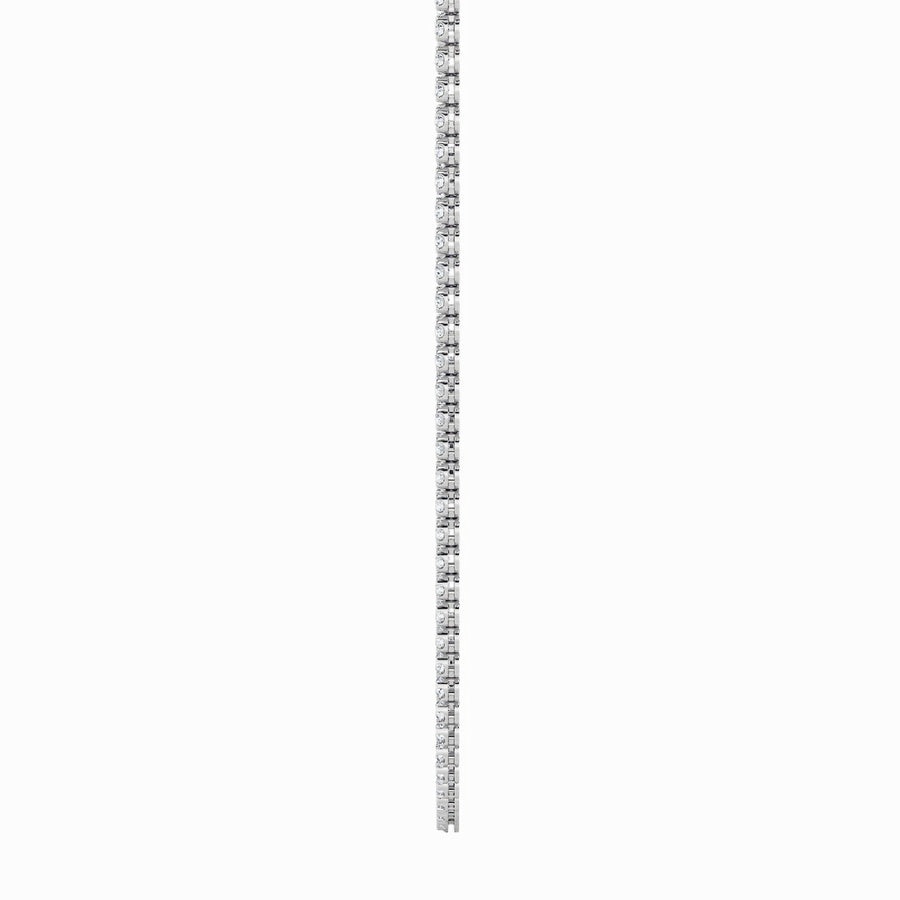15Cttw Round Shaped Lab Grown Diamond (F/VS) BezelSet Tennis Necklace in 14K White Gold