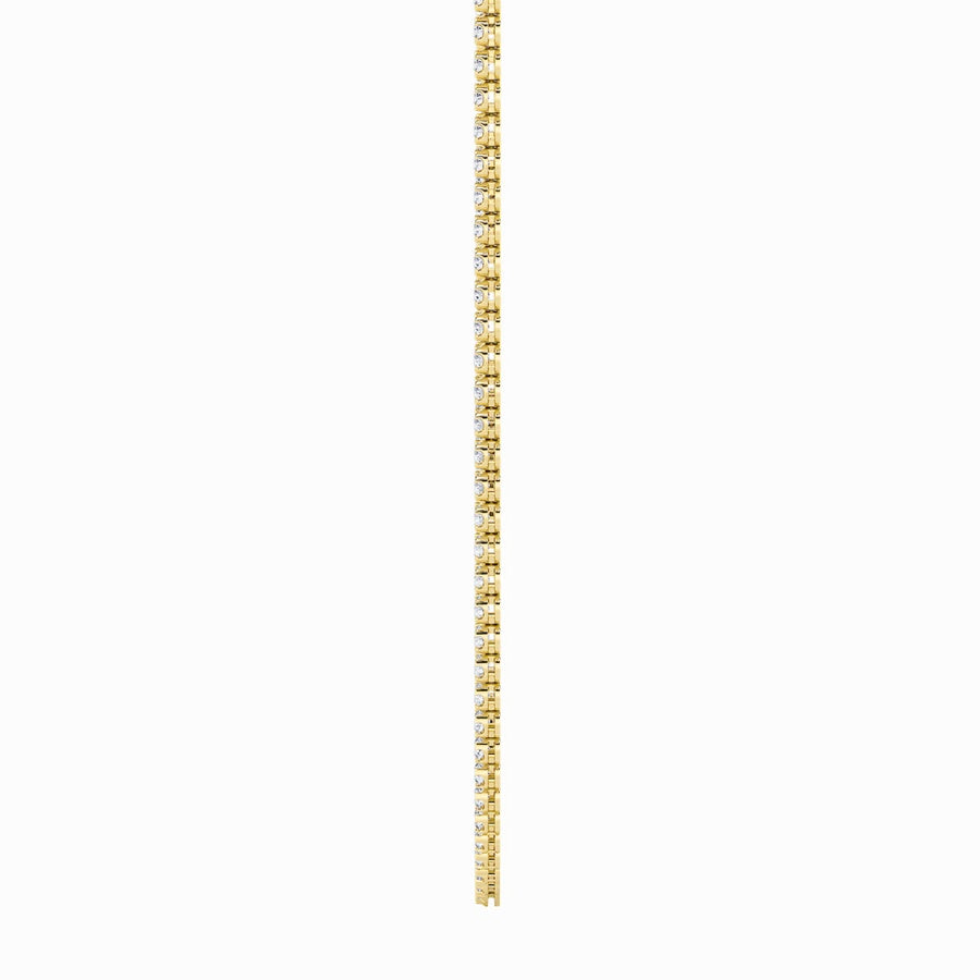 15Cttw Round Shaped Lab Grown Diamond (F/VS) BezelSet Tennis Necklace in 14K White Gold