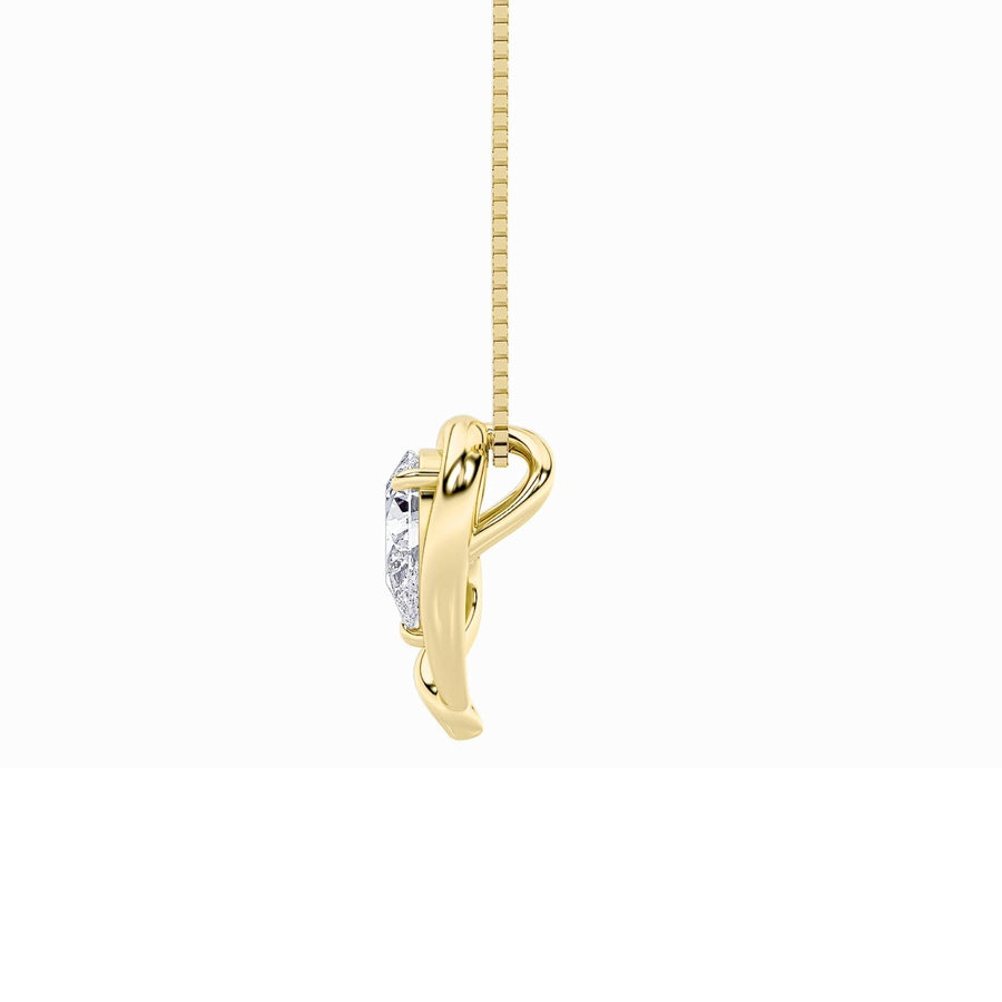 0.5Cttw Pear Shaped Lab Grown Diamond (F/VS) HeartPendant in 14K  White Gold