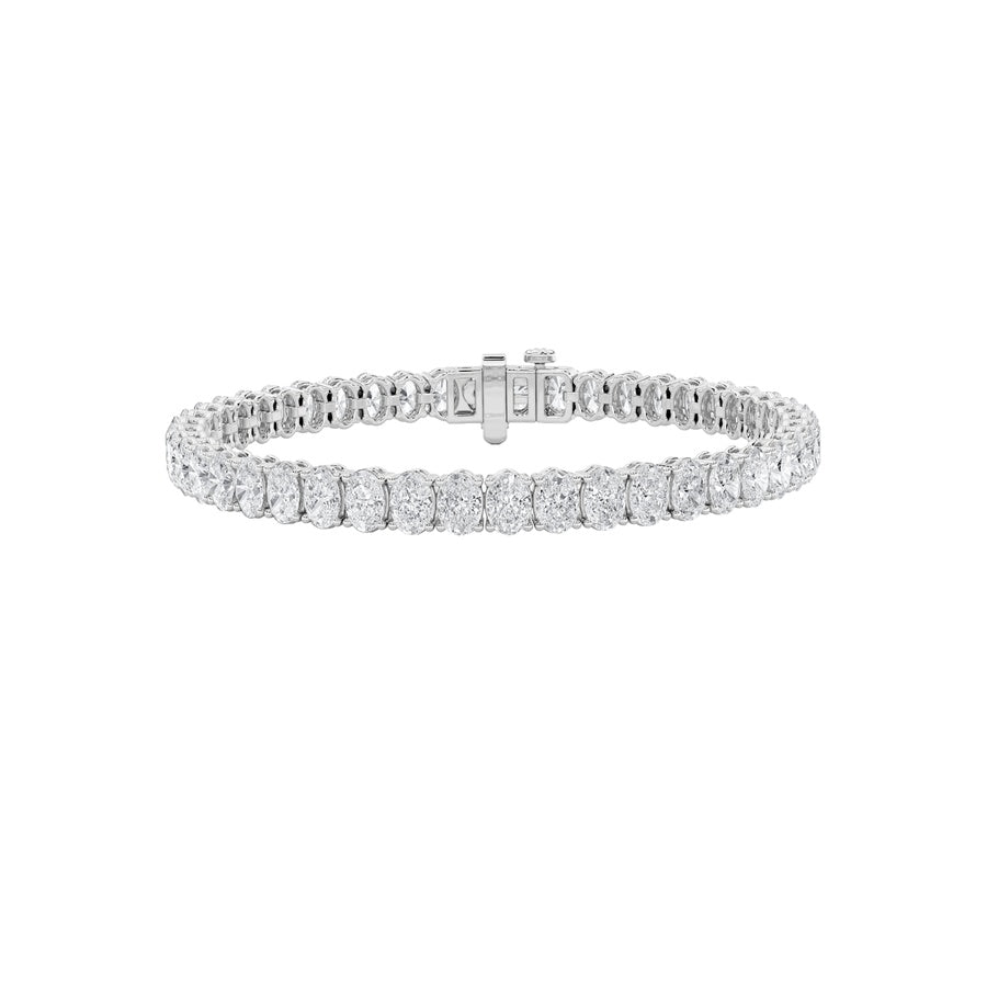 8.25Cttw Oval Shaped Lab Grown Diamond North SouthBracelet in 14K Gold (F/VS)
