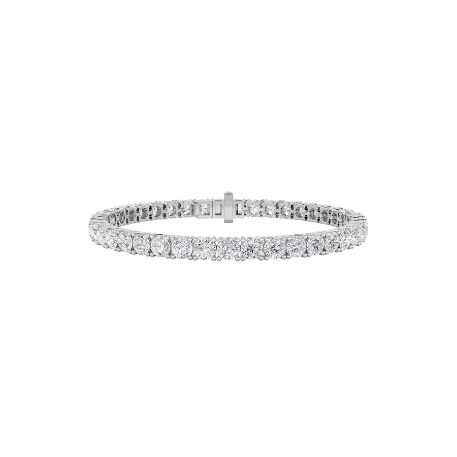 13Cttw Round Shaped Lab Grown Diamond Tennis Bracelet in 14K Gold (F/VS)