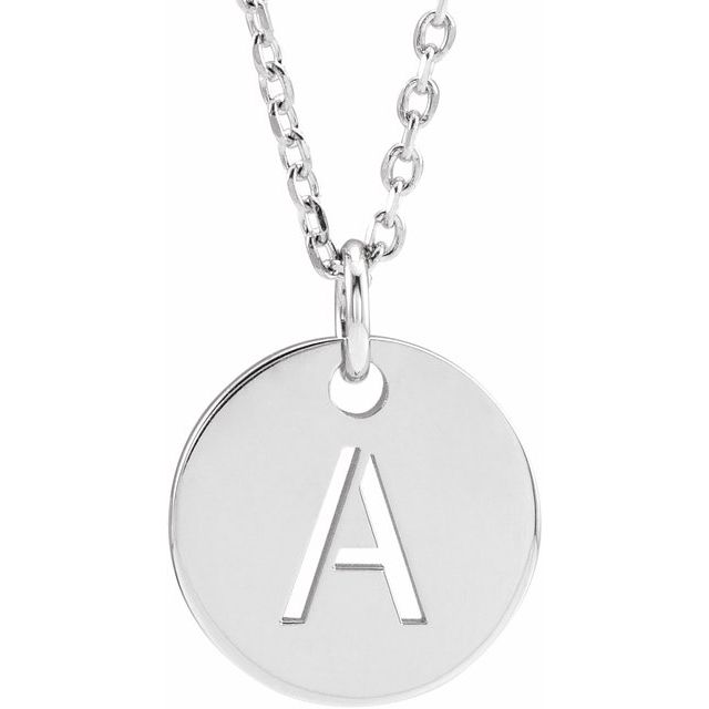 14K Rose Initial A 16-18&quot; Necklace