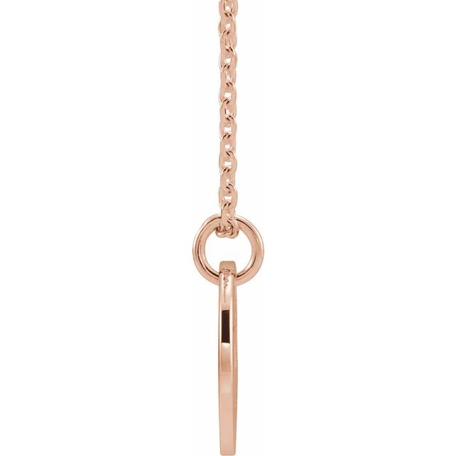 14K Rose Initial D 16-18&quot; Necklace