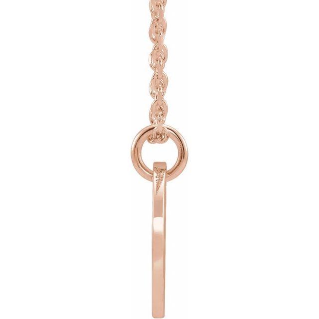 14K Rose Initial C 16-18&quot; Necklace