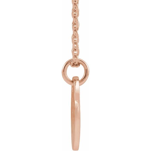 14K Rose Initial B 16-18&quot; Necklace