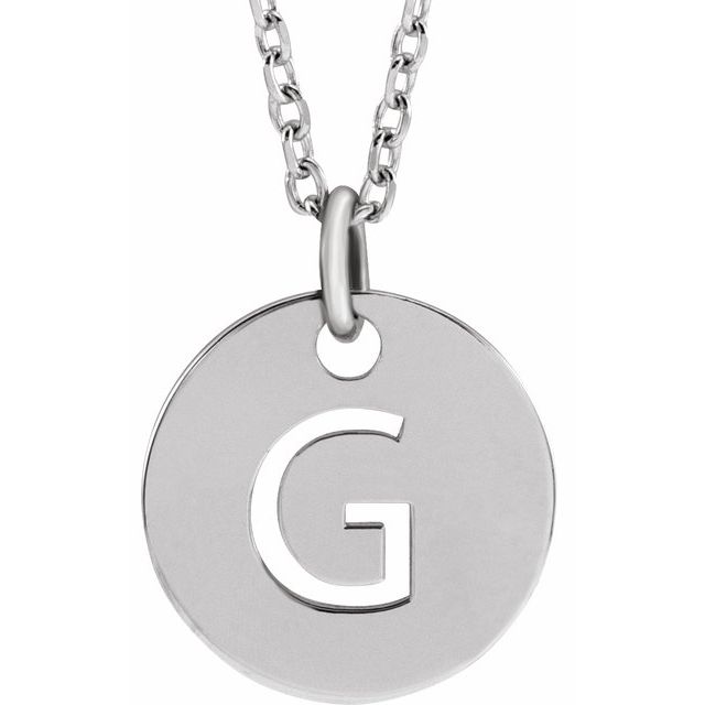 14K Rose Initial G 16-18&quot; Necklace