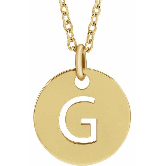 14K Rose Initial G 16-18&quot; Necklace