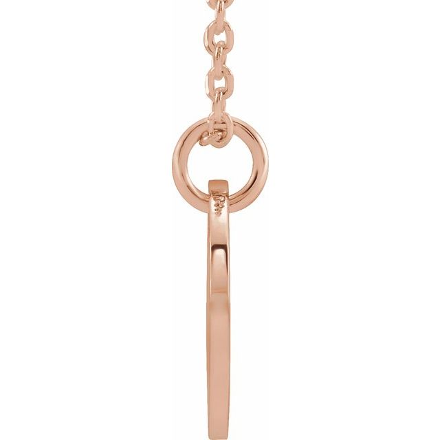 14K Rose Initial G 16-18&quot; Necklace