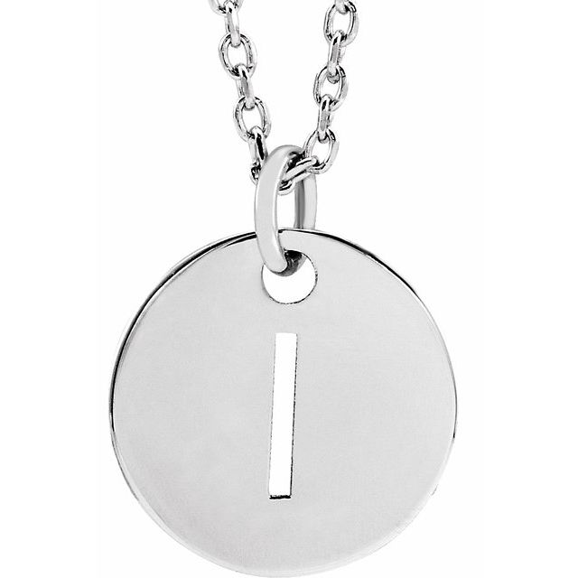 14K Rose Initial I 16-18&quot; Necklace