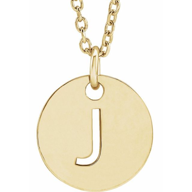 14K Rose Initial J 16-18&quot; Necklace
