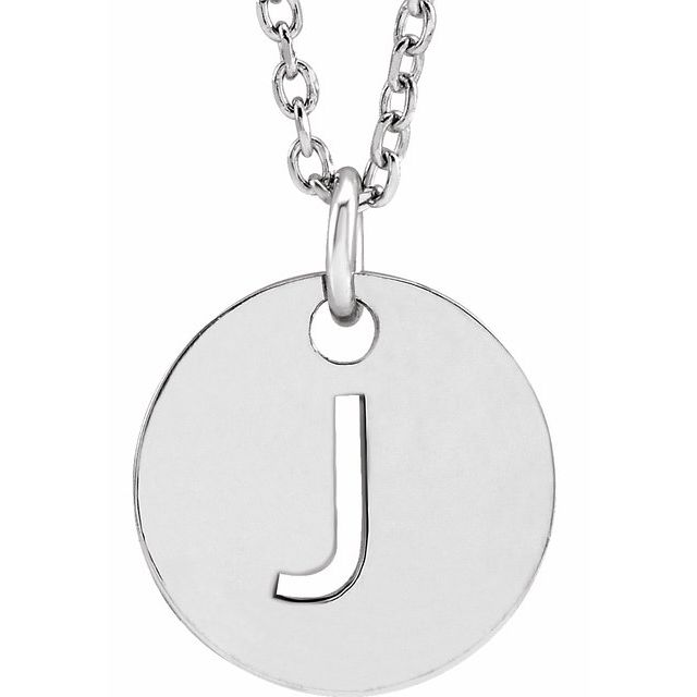 14K Rose Initial J 16-18&quot; Necklace
